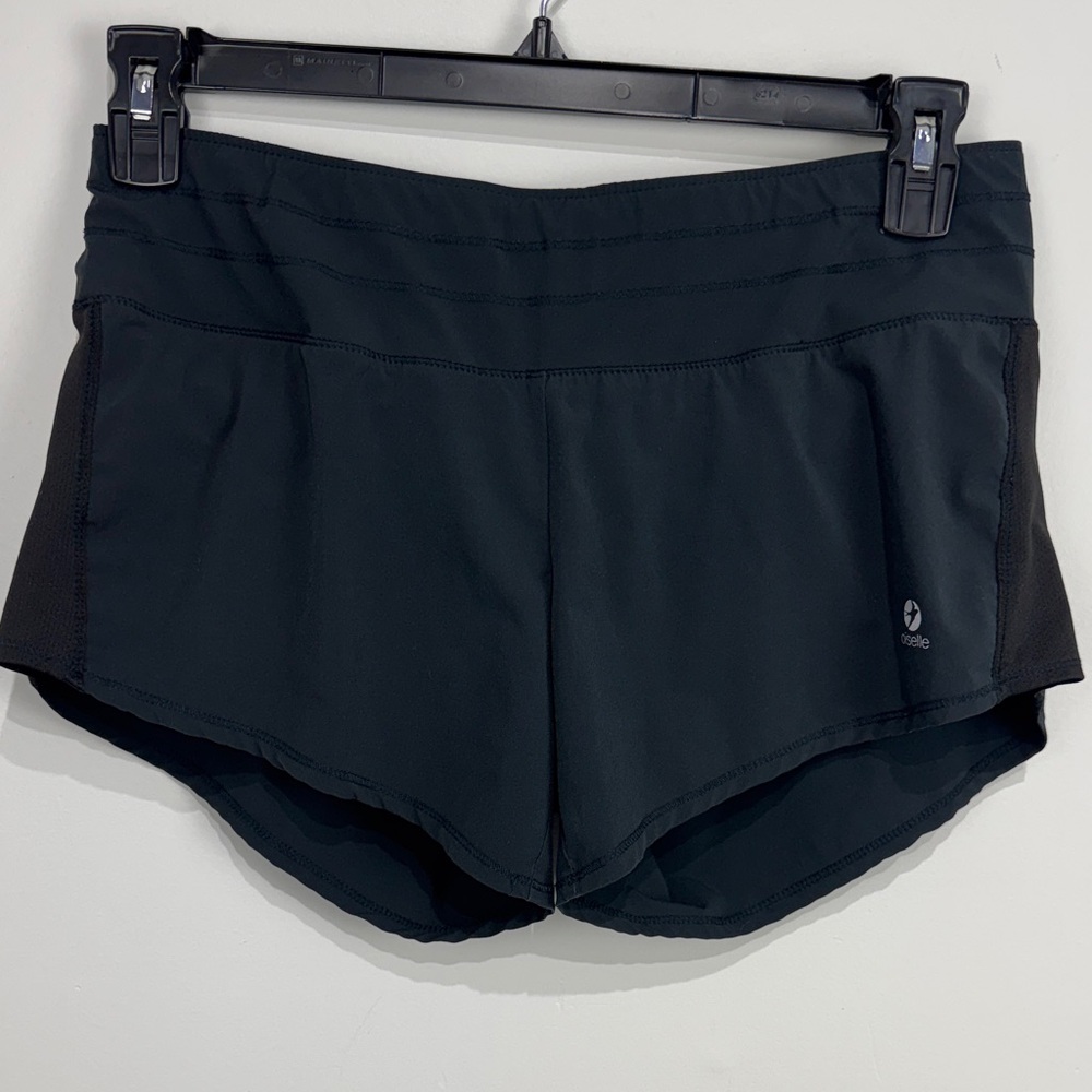 Oiselle Black Athletic Shorts with Zippwred pocket. Size 6